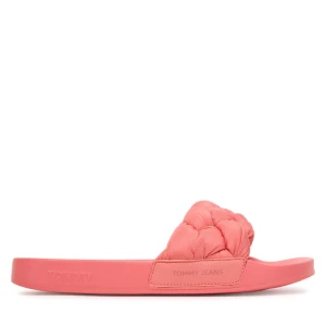 Klapki Tommy Jeans Tjw Braided Slides EN0EN02975 Różowy