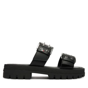 Klapki Tommy Jeans Tjw Buckle Straps Sandal EN0EN02966 Czarny