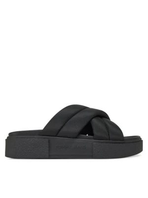 Klapki Tommy Jeans Tjw Flatform Sandal EN0EN02775 Czarny