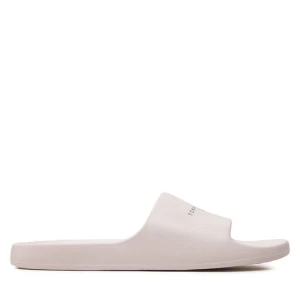 Klapki Tommy Jeans Tjw Printed Pu Pool Slide EN0EN02693 Écru