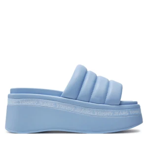 Klapki Tommy Jeans Tjw Wedge Sandal EN0EN02455 Błękitny