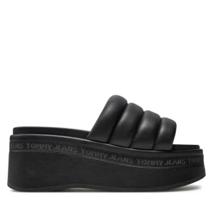 Klapki Tommy Jeans Tjw Wedge Sandal EN0EN02455 Czarny