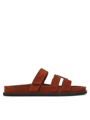 Klapki Tory Burch Ines Sport Slide 163481 Brązowy