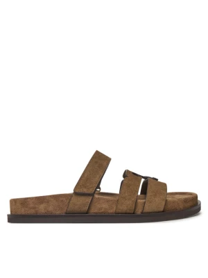 Klapki Tory Burch Ines Sport Slide 163481 Brązowy