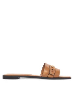 Klapki Tory Burch Romy Slide 183305 Brązowy