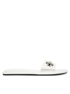 Klapki Tory Burch T Lock Slide 164676 Biały