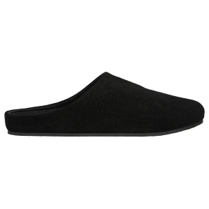 Czarne klapki z linii comfort z dwoiny welurowej 74151-61 Wojas