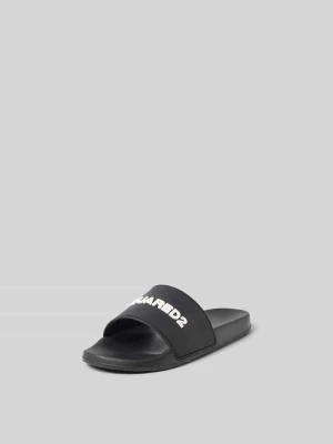 klapki z detal z logo Dsquared2 Czarny