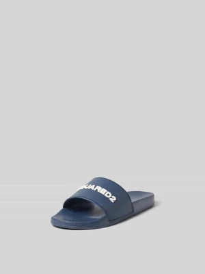 klapki z detal z logo Dsquared2 Niebieski