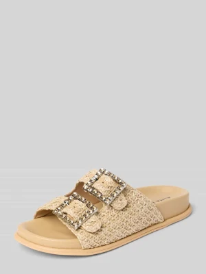 Klapki z efektem plecionki Alma en Pena