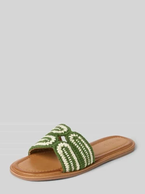 Klapki z efektem plecionki Inuovo