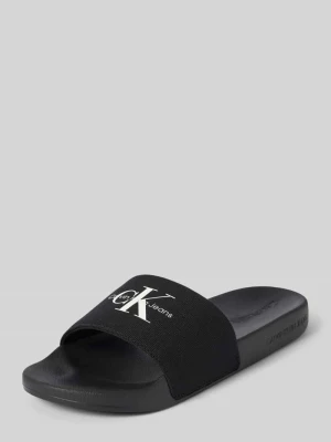 Klapki z nadrukiem z logo Calvin Klein Jeans