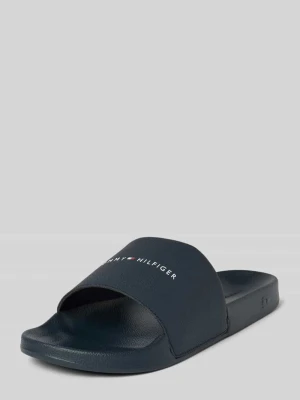 Klapki z napisem z logo Tommy Hilfiger