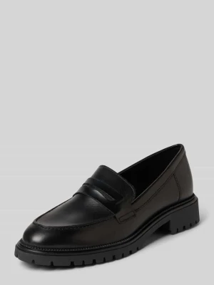 Buty wsuwane z naturalnej skóry Model 'Chunky Loafer' Tamaris Czarny