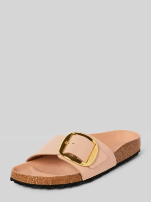 Klapki ze skóry naturalnej model ‘Madrid’ Birkenstock Jasnoróżowy