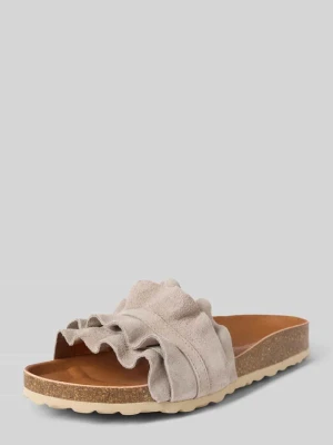 Klapki ze skóry naturalnej model ‘ROCIO SERRAJE VOLANTE’ Verbenas