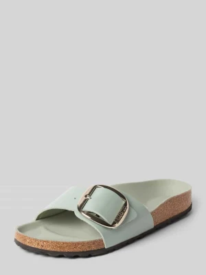 Klapki ze skóry ze sprzączką model 'MADRID BIG BUCKLE' Birkenstock