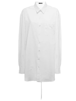 Klasyczna Biała Koszula z Koronkowymi Wstawkami Ann Demeulemeester