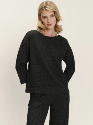 Klasyczna bluza z delikatnym połyskiem rękaw 3/4 Greenpoint