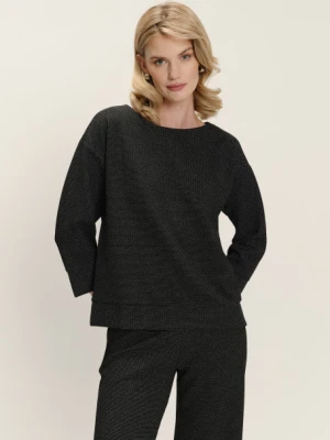 Klasyczna bluza z delikatnym połyskiem rękaw 3/4 Greenpoint