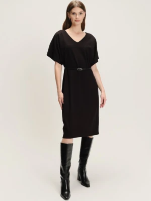 Klasyczna czarna sukienka z łezką na plecach Greenpoint