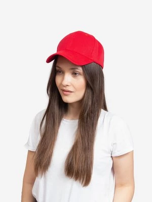 Klasyczna damska czapka z daszkiem czerwona Shelvt