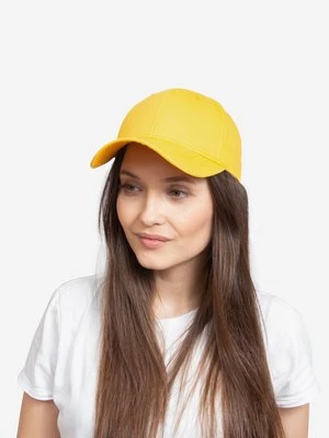Klasyczna damska czapka z daszkiem zółta Shelvt