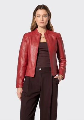 Klasyczna damska kurtka ze skóry czerwona Wittchen