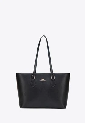 Klasyczna damska shopperka ze skóry naturalnej czarna Wittchen