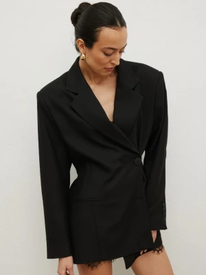 Klasyczna marynarka w kolorze BLACK- GRACE-S/M Marsala