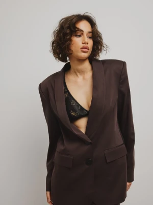 Klasyczna marynarka w kolorze DARK BROWN - MOSELLE-S Marsala