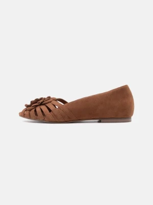 Klasyczne baleriny Copenhagen Shoes koniakowy