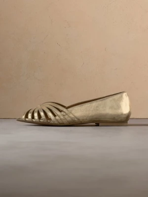Klasyczne baleriny Copenhagen Shoes złoty