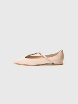 Klasyczne baleriny Emporio Armani beżowy