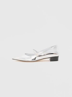 Klasyczne baleriny Jimmy Choo srebrny