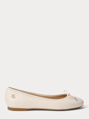 Klasyczne baleriny Lauren Ralph Lauren mleczny
