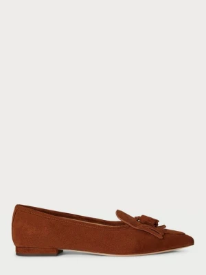 Klasyczne baleriny Lauren Ralph Lauren tan