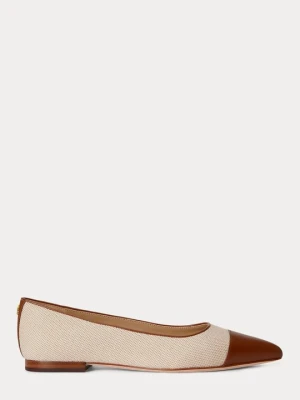 Klasyczne baleriny Lauren Ralph Lauren tan