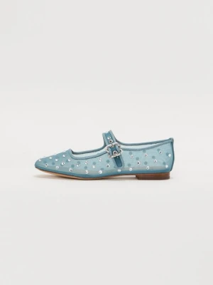 Klasyczne baleriny Sam Edelman niebieski