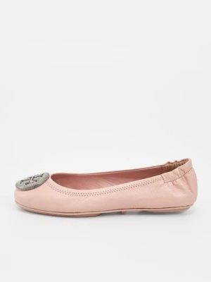 Klasyczne baleriny Tory Burch srebrny
