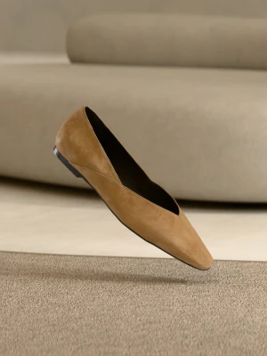 Klasyczne baleriny Zign By Zalando koniakowy