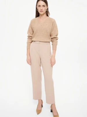 Klasyczne beżowe spodnie z wiskozą Greenpoint