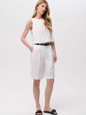 Klasyczne białe szorty o luźnym fasonie Greenpoint