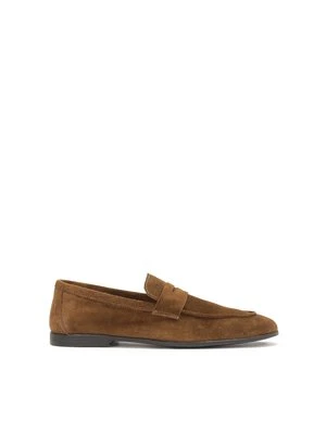 Klasyczne brązowe loafersy z zamszu Kazar