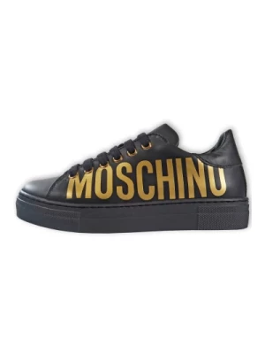 Klasyczne czarne buty treningowe dla dziewcząt Moschino
