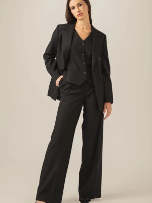 Klasyczne czarne spodnie wide leg Gloria LAÏF