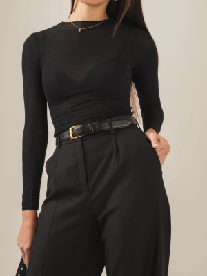 Klasyczne czarne spodnie wide leg Gloria LAÏF