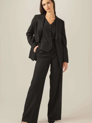 Klasyczne czarne spodnie wide leg Gloria LAÏF