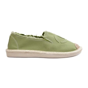Klasyczne Damskie Espadryle Zielone Flaure