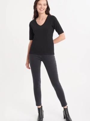 Klasyczne, grafitowe jeansy slim fit Greenpoint